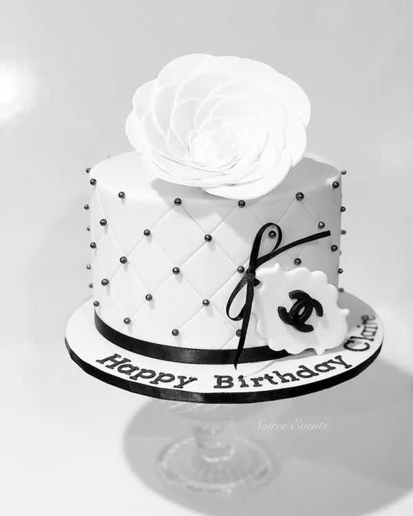 Black and White Quilted Chanel Cake Soiree
